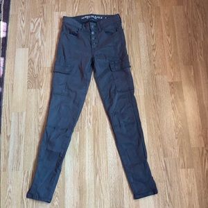 American Eagle 00 Gray Skinny Jeans